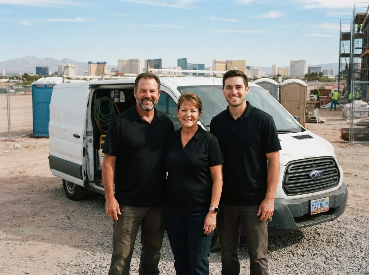 The Coyote Creek Portable Toilets team, portable toilet rentals in Las Vegas, NV